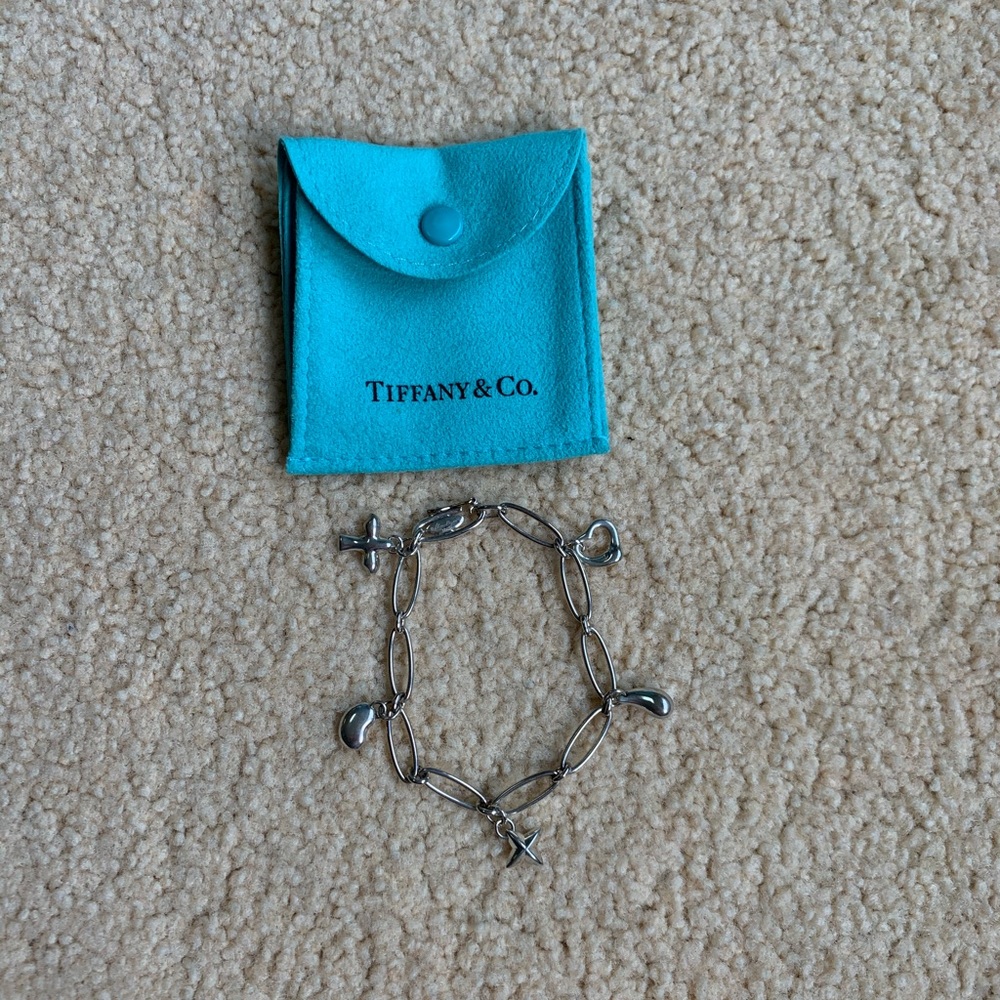 Tiffany & Co Elsa Peretti silver charm bracelet